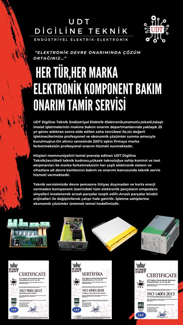 her tür her marka elektronik komponent bakım onarım tamir servisi