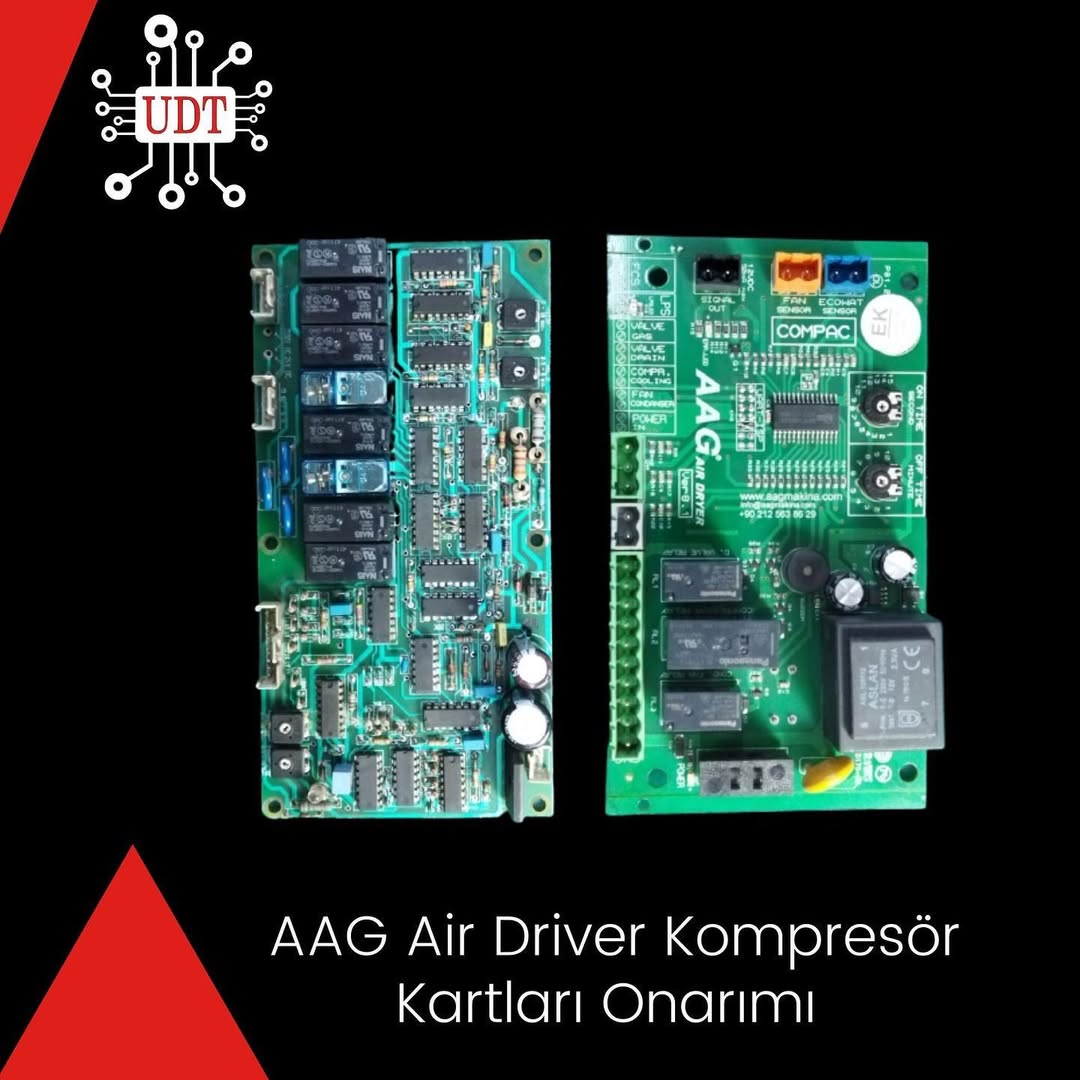 AAG Air Driver Kompresör Kartları Onarımı,UDT Digiline Teknik Onarım Ekibi tarafından yapılmakta (1)