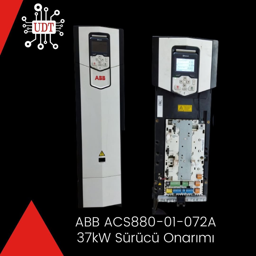 ABB ACS880-01-072A 37kW Sürücü Onarımı,UDT Digiline Teknik Onarım Ekibi tarafından yapılmaktadır (1)