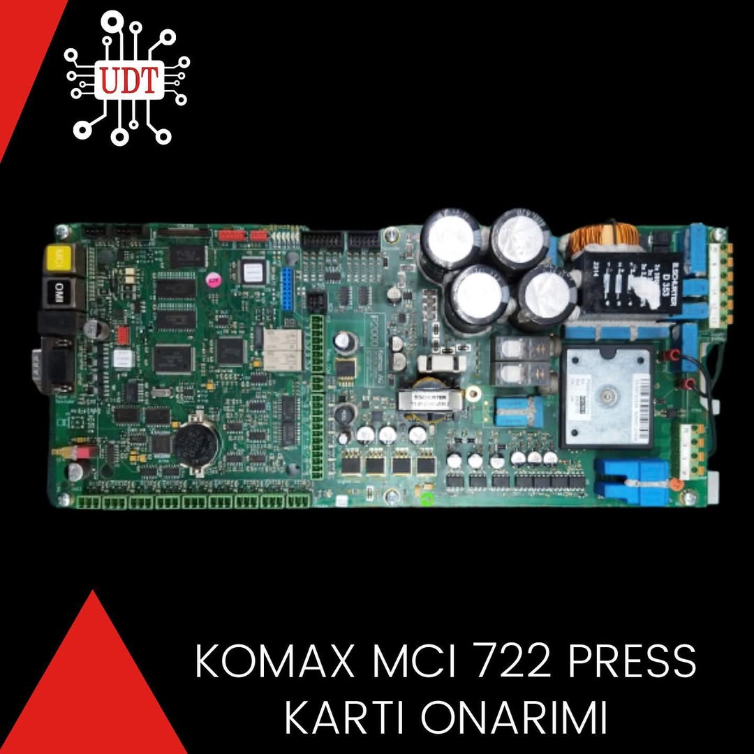 Komax Mci 722 Press Kartı Onarımı,UDT Digiline Teknik Onarım Ekibi tarafından yapılmaktadır.HER